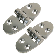 Cast Stainless Rounded Hinge 82 x 35mm - Pair